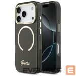 Citas preces Guess  Guess IML Script Metal MagSafe Case for iPhone 17 - Black 