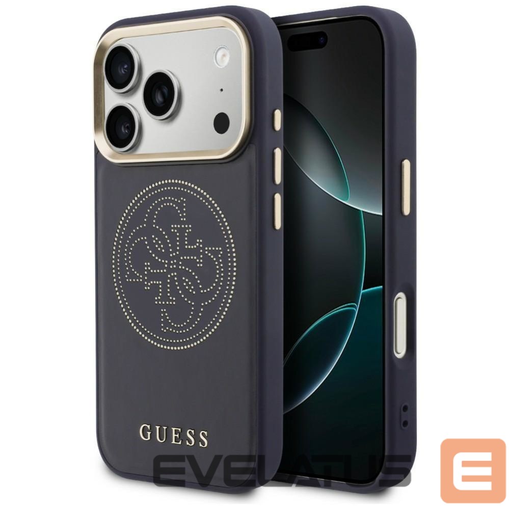 Citas preces Guess Guess Perforated 4G MagSafe case for iPhone 17 Pro Max - blue