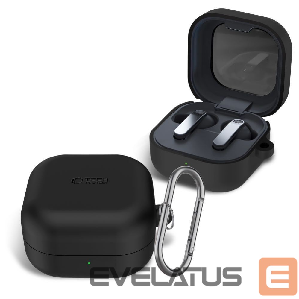 Citas preces Tech-Protect Tech-Protect Silicone Hook Case for Samsung Galaxy Buds 4 / 4 Pro - Black