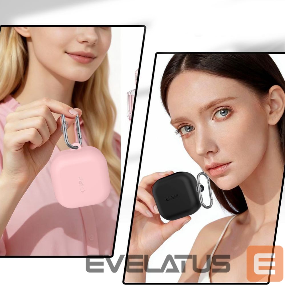 Citas preces Tech-Protect Tech-Protect Silicone Hook Case for Samsung Galaxy Buds 4 / 4 Pro - Pink