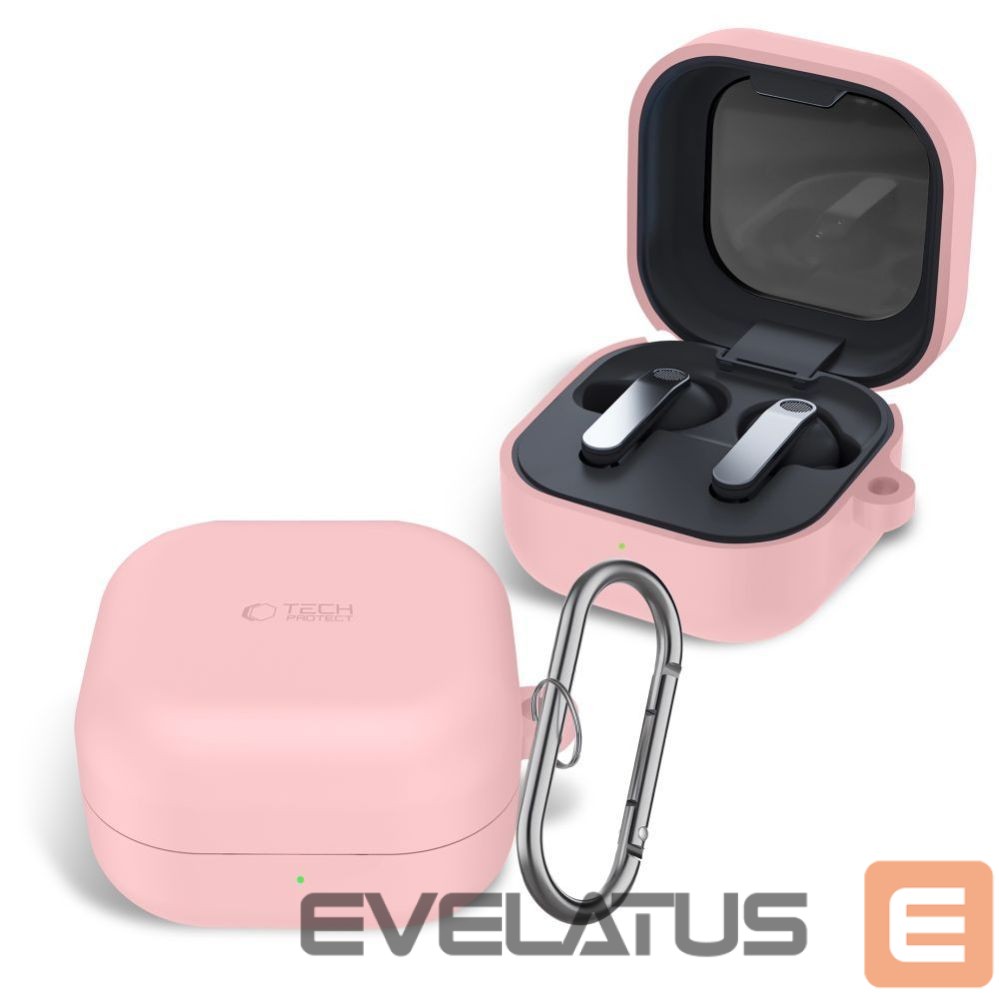 Citas preces Tech-Protect Tech-Protect Silicone Hook Case for Samsung Galaxy Buds 4 / 4 Pro - Pink