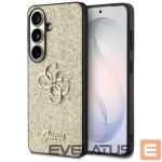 Citas preces Guess  Guess Fixed Glitter Big 4G Metal Logo case for Samsung Galaxy S26 - gold 