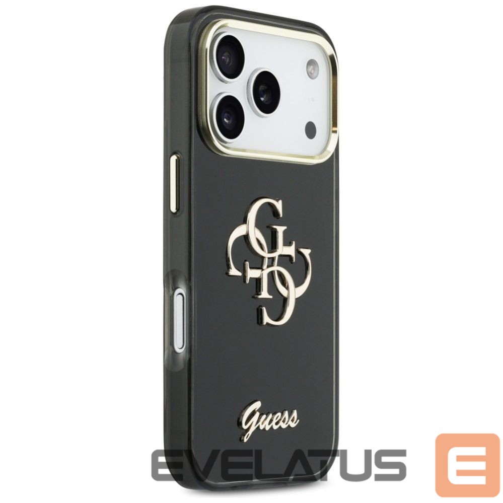 Citas preces Guess Guess IML 4G Script Metal case for iPhone 17 Pro Max - black