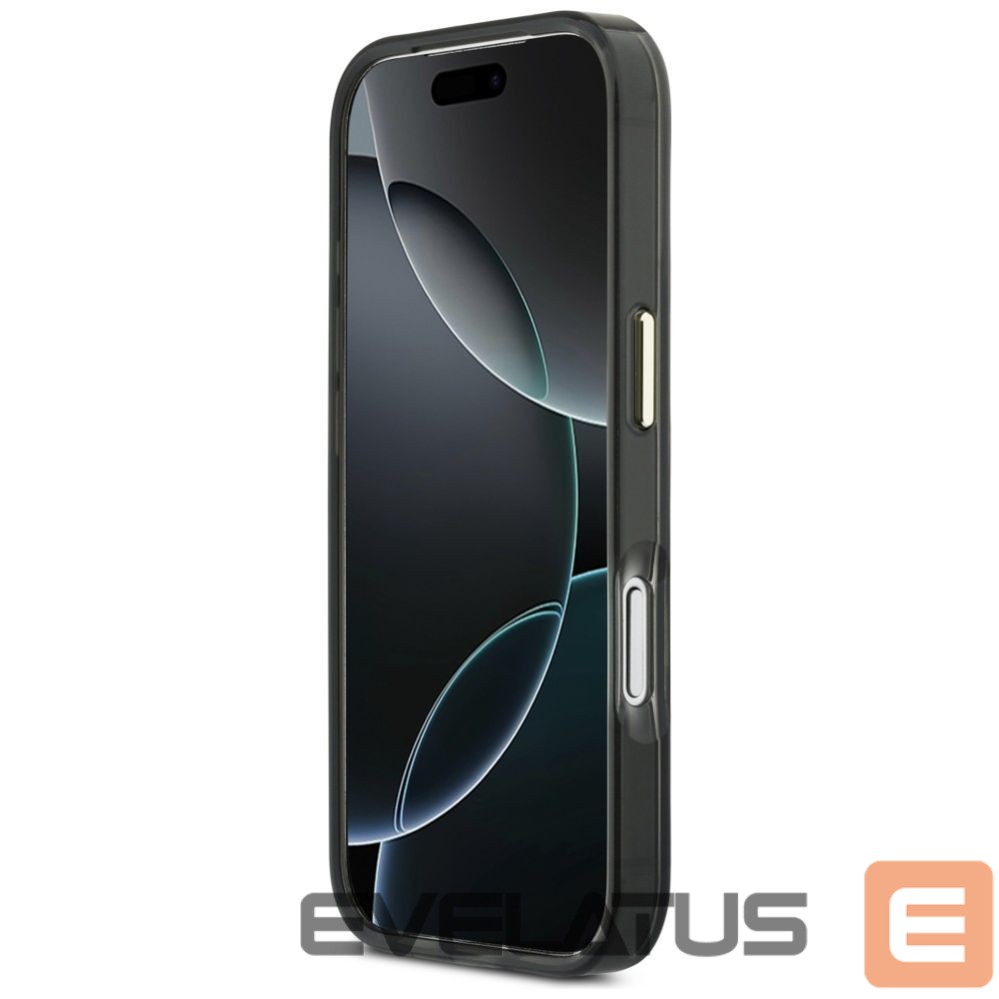 Citas preces Guess Guess IML 4G Script Metal case for iPhone 17 Pro Max - black