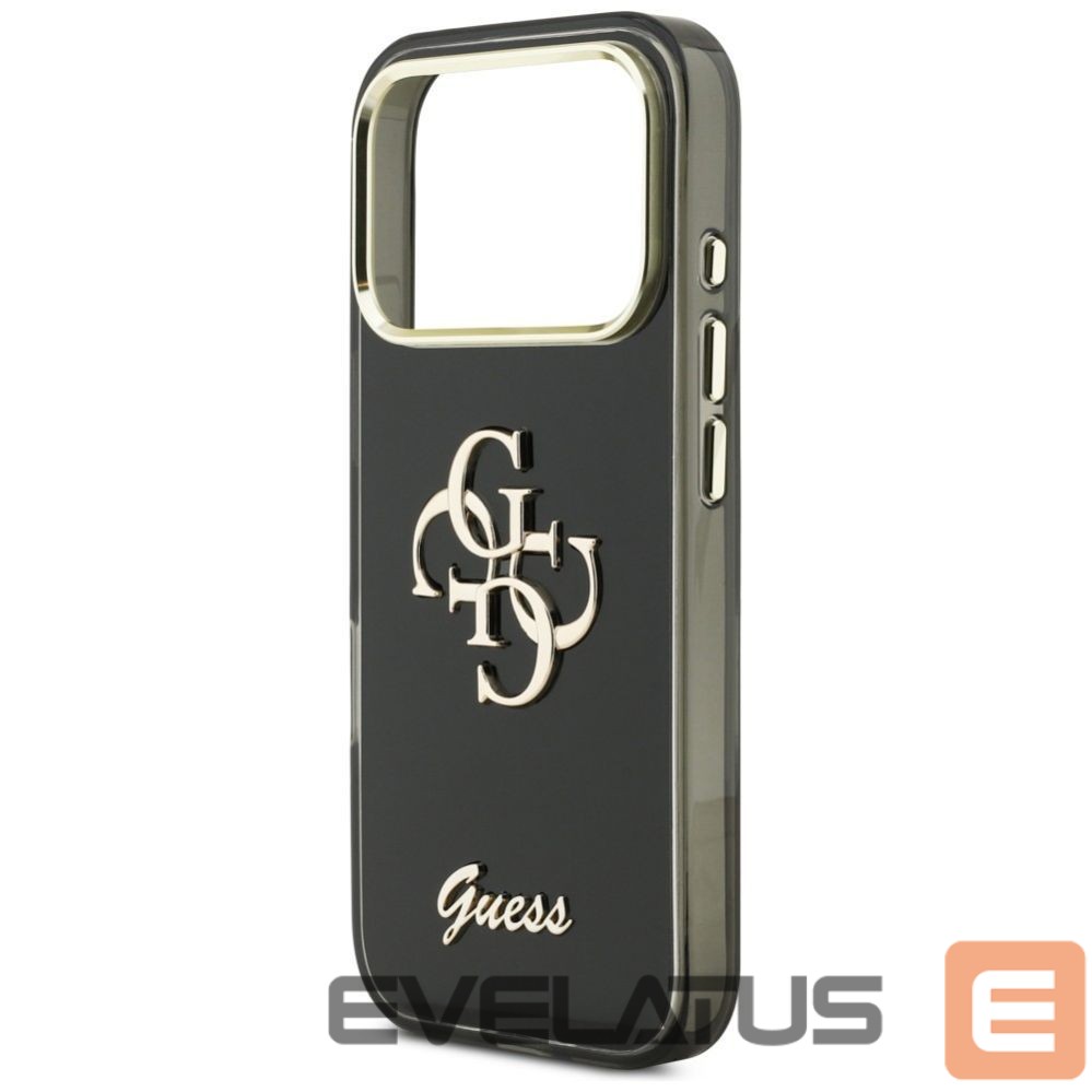 Citas preces Guess Guess IML 4G Script Metal case for iPhone 17 Pro Max - black