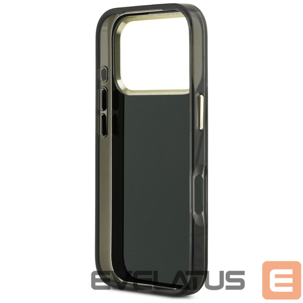 Citas preces Guess Guess IML 4G Script Metal case for iPhone 17 Pro Max - black