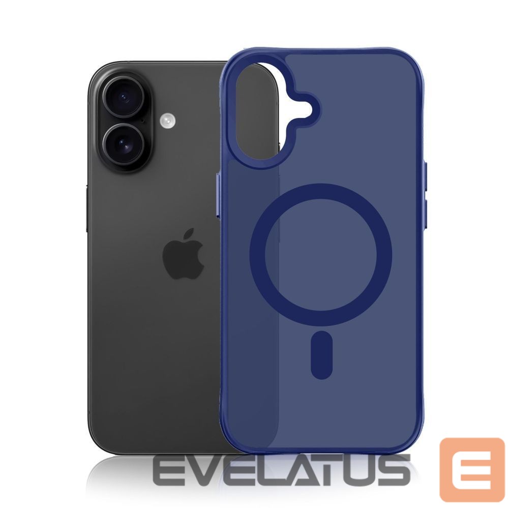 Citas preces 3MK 3mk Smoke MagCase for iPhone 16 - Blue-Translucent