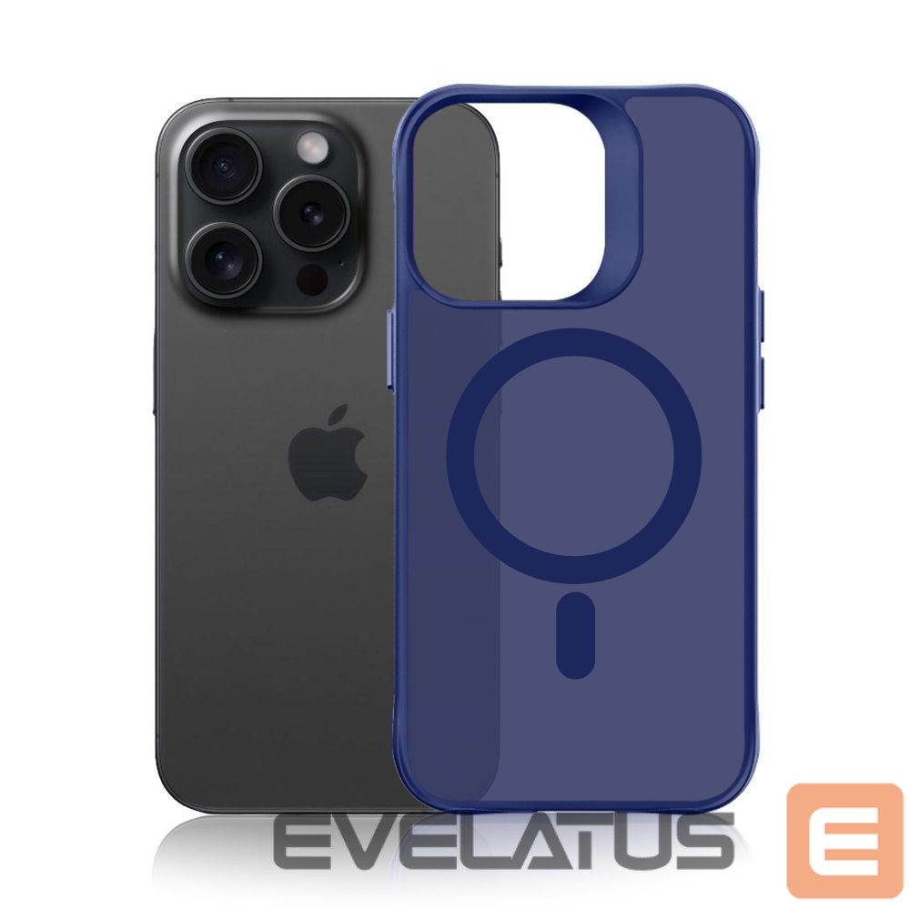 Citas preces 3MK 3mk Smoke MagCase for iPhone 16 Pro - Blue-Translucent