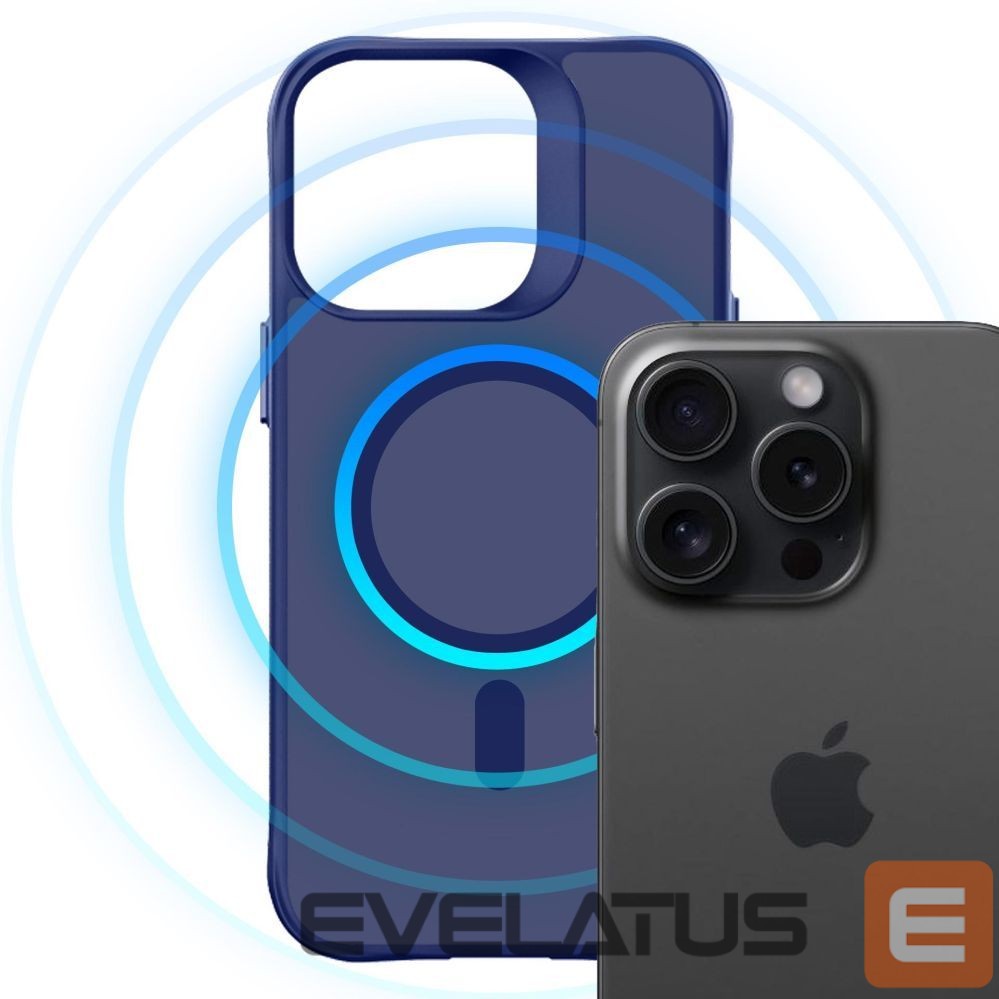 Citas preces 3MK 3mk Smoke MagCase for iPhone 16 Pro - Blue-Translucent