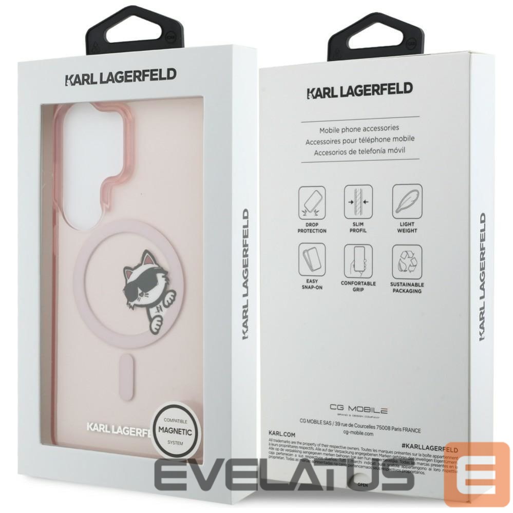 Citas preces Karl Lagerfeld Karl Lagerfeld IML Peekaboo Choupette MagSafe Case for Samsung Galaxy S26 Ultra - Pink