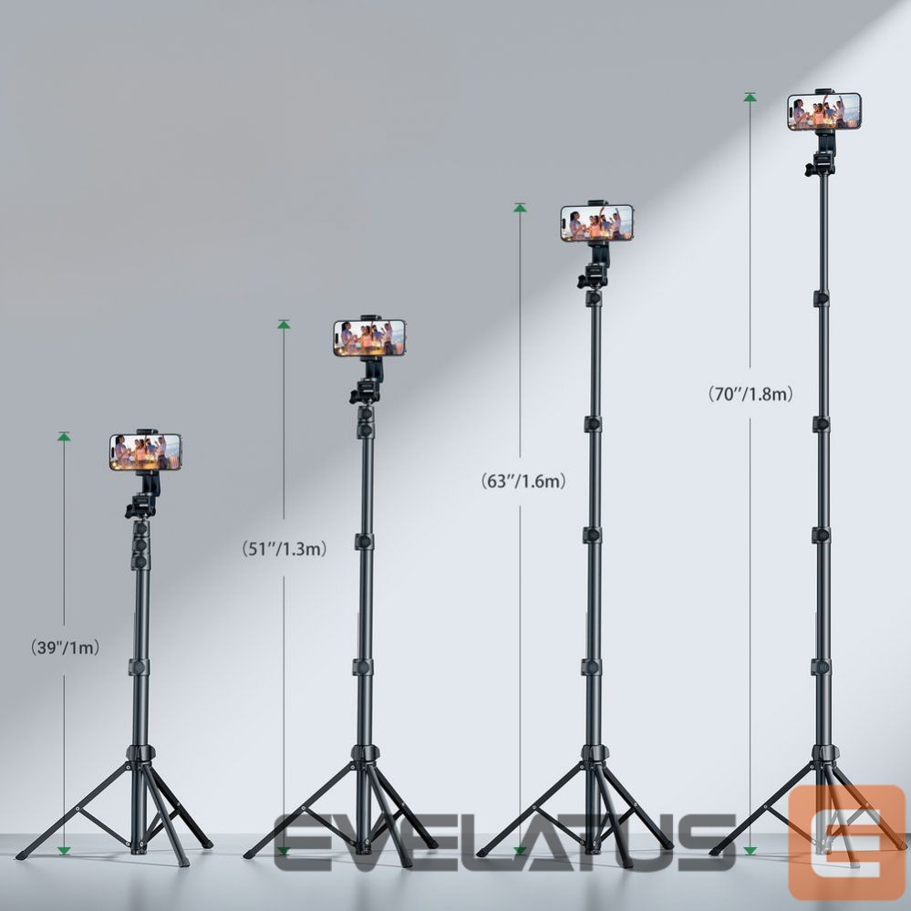 Foto un video aksesuārs Ugreen Ugreen LP680 selfie stick with stand and Bluetooth remote control 1.8m - black