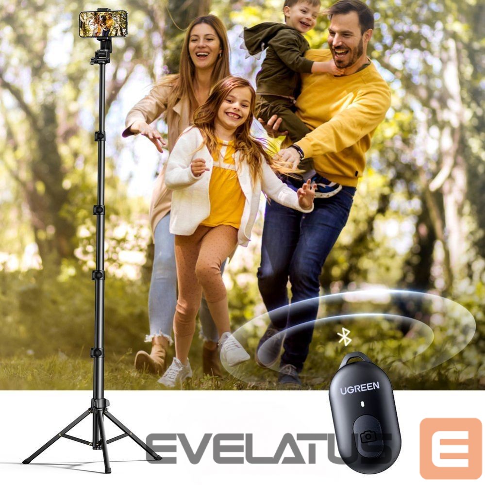 Foto un video aksesuārs Ugreen Ugreen LP680 selfie stick with stand and Bluetooth remote control 1.8m - black