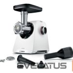 Gaļas mašīnā Bosch  MFWS607W Meat mincer, Power 2100 W, White 