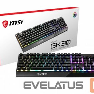 Datora tastatūra MSI  Vigor GK30 Gaming Keyboard, US Layout, Wired, Black 