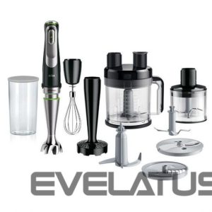 Mikseri un blenderi Braun  MQ9187XLI MultiQuick 9 Hand Blender, Black/Stainless Steel 