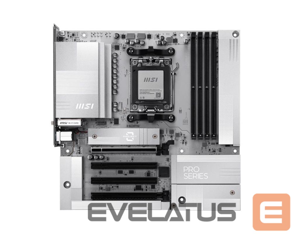 Pamatplate AMD procesorsiem MSI Mainboard||AMD B850|Socket AM5|micro ATX|RAM DDR5-SDRAM|4xSlots|Wi-Fi Yes|Bluetooth Yes|1xPCI Express x4 slots|1xPCI Express x16 slots|2xNumber of M.2 (M) slots|PROB850M-AWIFIPZ