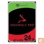 Cietais disks HDD SeaGate  HDD||IronWolf Pro|24TB|SATA|512 MB|7200 rpm|Discs/Heads 10/20|3,5"|ST24000NT002 