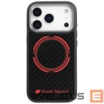 Citas preces Audi  Audi RSQ Carbon Fiber Sport Red Circle MagSafe Case for iPhone 17 Pro - Black 