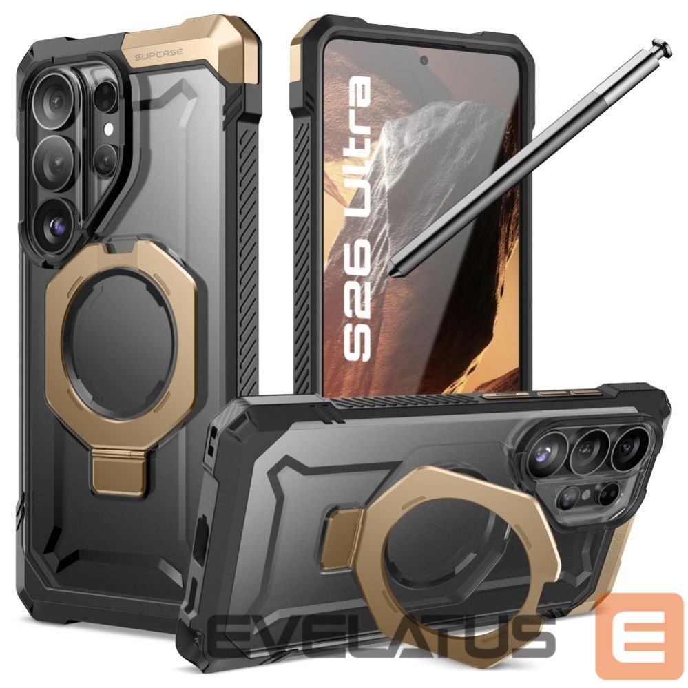 Citas preces Supcase Supcase UB Grip Mag MagSafe Case for Samsung Galaxy S26 Ultra - Black and Brown