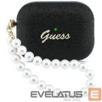 Citas preces Guess  Guess Glitter Pearl Strap Case for AirPods Pro 3 - Black 