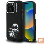Citas preces Karl Lagerfeld  Karl Lagerfeld Silicone Karl&Choupette Sketch MagSafe Case for iPhone 16 Pro Max - Black 