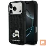Citas preces Karl Lagerfeld  Karl Lagerfeld Rhinestones Karl&Choupette Pin Case for iPhone 17 Pro - Black 