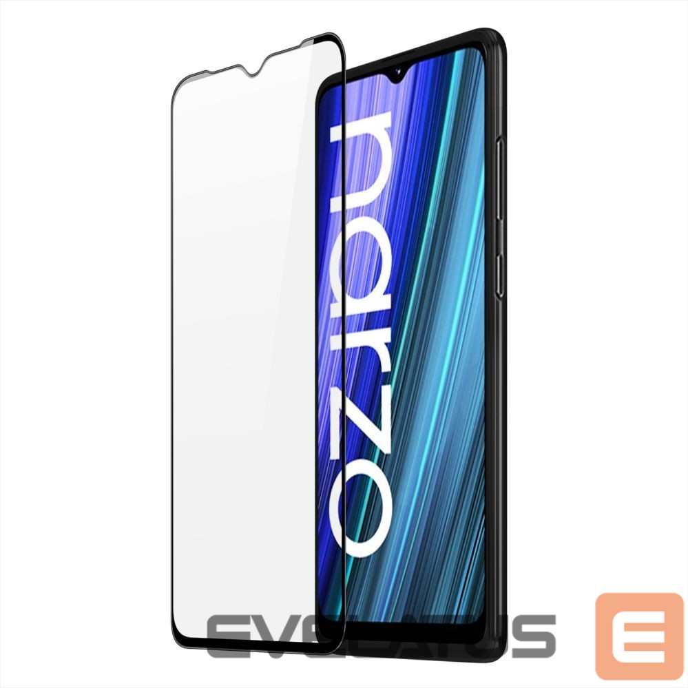Citas preces Dux Ducis Dux Ducis 9D Tempered Glass 9H Full Screen Tempered Glass with Realme Narzo 50A frame black (case friendly)