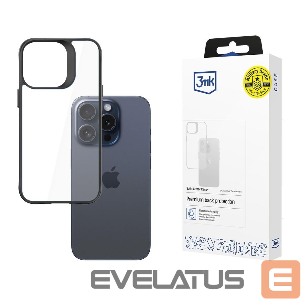 Citas preces 3MK Apple iPhone 15 Pro - 3mk Satin Armor Case+