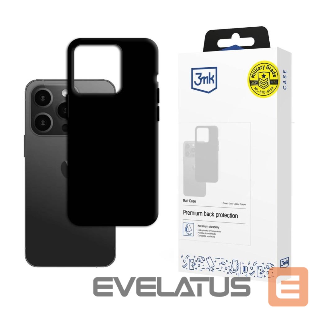 Citas preces 3MK Apple iPhone 15 Pro Max - 3mk Matt Case black