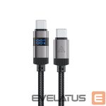 Citas preces Acefast  Acefast C15-03 USB-C - USB-C Cable with Display 480Mb/s 60W 1.2m - Black 