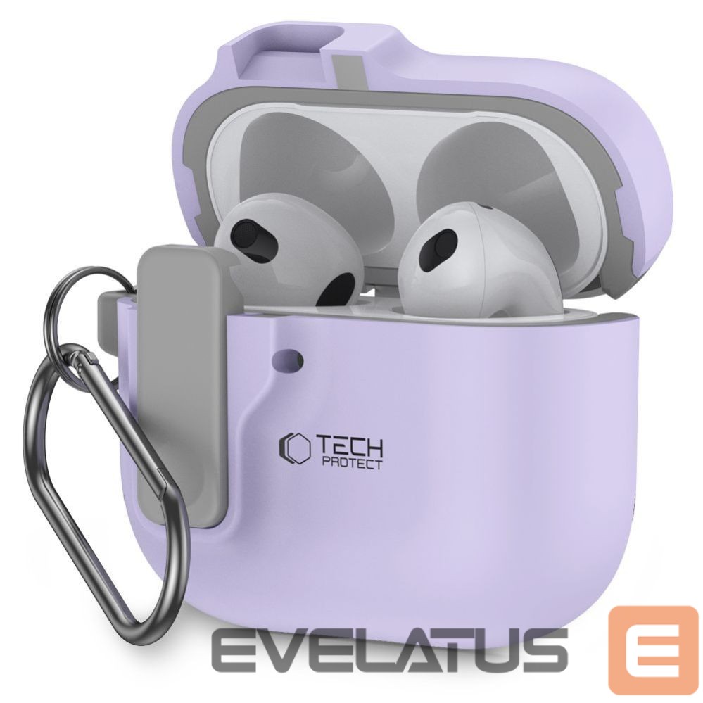 Citas preces Tech-Protect Tech-Protect Slim Hook Case for AirPods 4 - Purple