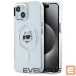 Citas preces Karl Lagerfeld  Karl Lagerfeld IML Metal Choupette Head MagSafe iPhone 15 Case - White 