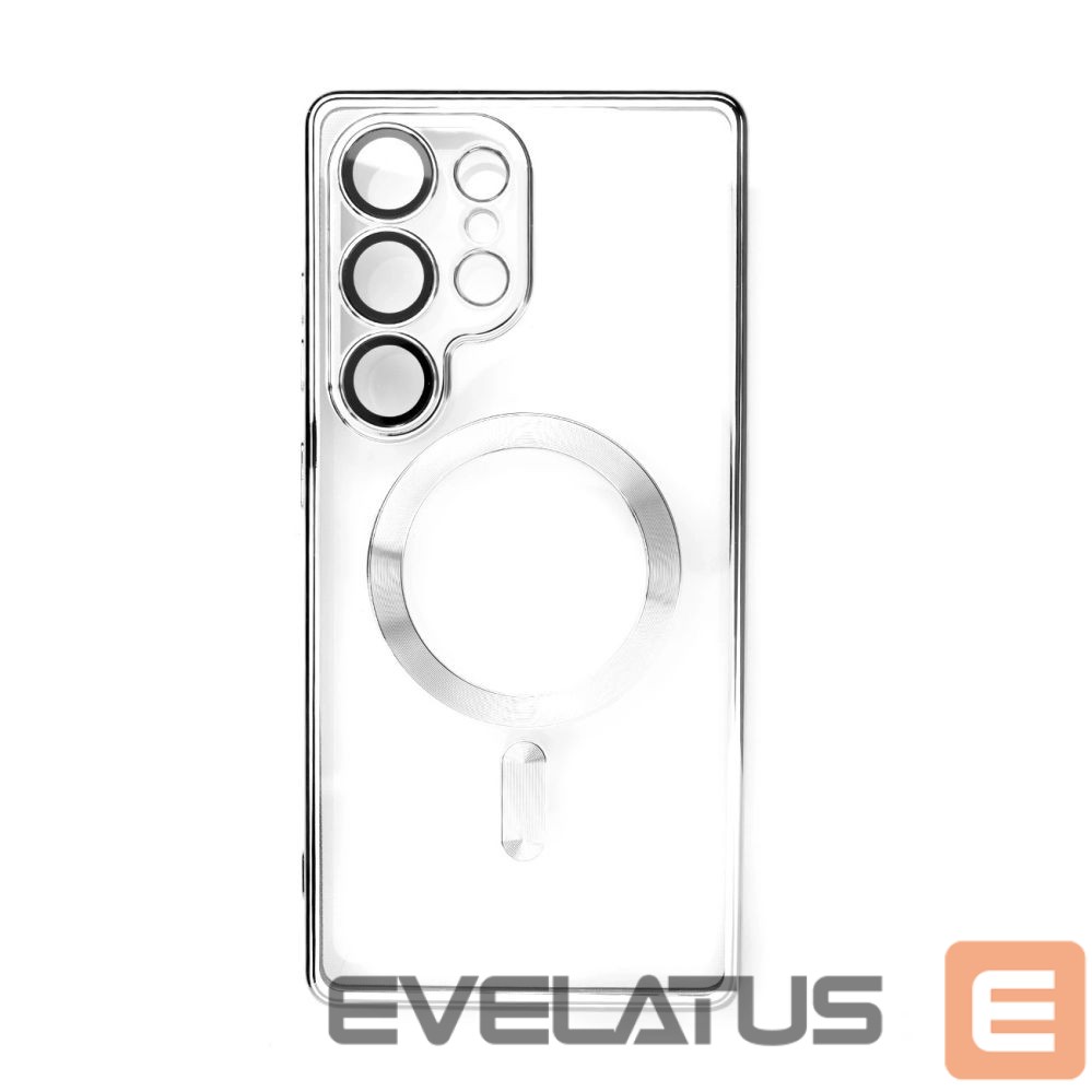 Aizmugurējais vāciņš Hurtel Electroplated Case with MagSafe galvanized for iPhone 16e - silver