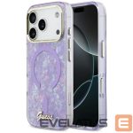 Citas preces Guess  Guess IML Shell Script Metal MagSafe Case for iPhone 17 Pro Max - Purple 