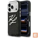 Citas preces Karl Lagerfeld  Karl Lagerfeld IML Glitter KL Diamond Logo Case for iPhone 17 Pro - Black 