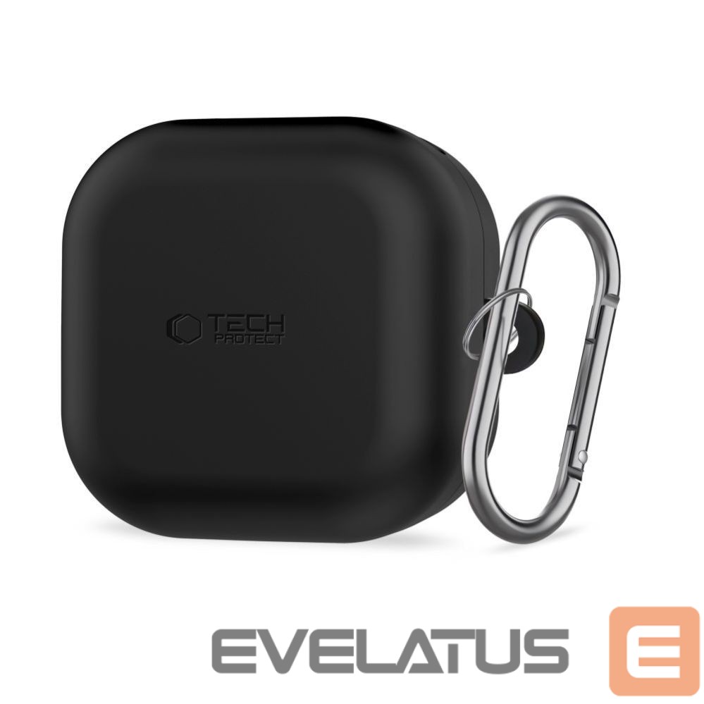 Citas preces Tech-Protect Tech-Protect Silicone Hook Case for Samsung Galaxy Buds 4 / 4 Pro - Black