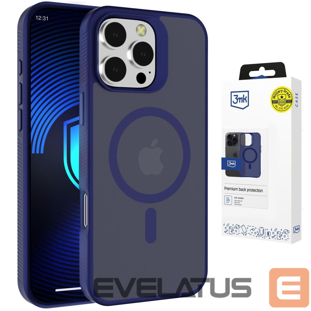 Citas preces 3MK 3mk Smoke MagCase for iPhone 16 Pro - Blue-Translucent