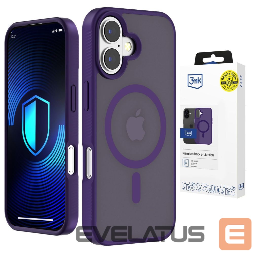 Citas preces 3MK 3mk Smoke MagCase for iPhone 16 - purple-translucent