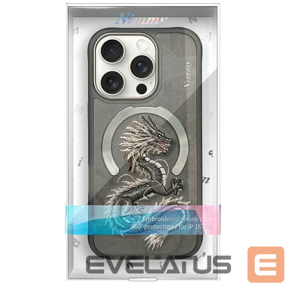Citas preces Nimmy Nimmy Dragon MagSafe Case for iPhone 16 Pro - Gray
