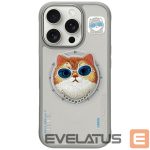 Citas preces Nimmy  Nimmy Glasses Cool Cat MagSafe Case for iPhone 16 Pro - Gray 