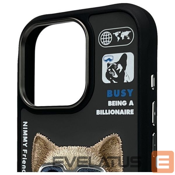 Citas preces Nimmy Nimmy Cool&Cute 2.0 Dog Case for iPhone 16 Pro Max - Black