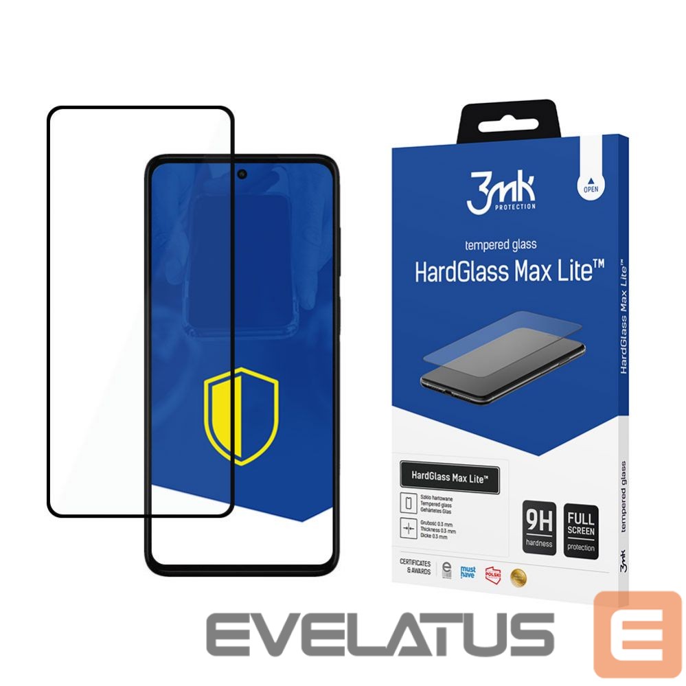 Cits mobilo telefonu aksesuārs 3MK 9H 3mk HardGlass Max Lite glass for Motorola Moto G52