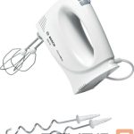 Mikseri un blenderi Bosch  Hand Mixer MFQ3030 Hand Mixer 350 W Number of speeds 4 Stainless steel/Plastic Turbo mode White 