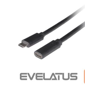 Kabelis Lanberg  USB-C M/F 3.1 Cable | CA-USBE-20CC-0015-BK 