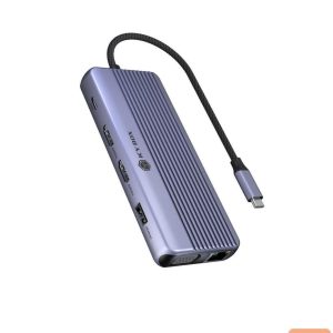 Bezvadu austiņas Raidsonic  Icy Box Travel Dock 12-in-1, 3x Videoausgabe (2x HDMI + 1x VGA) 