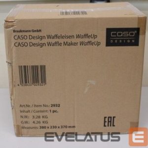 Tosters Caso  SALE OUT.  WaffleUp Waffle Maker, 800 W, Stainless Steel, DAMAGED PACKAGING | WaffleUp | Waffle Maker | 800 W | Number of pastry 1 | Waffle | Silver | DAMAGED PACKAGING 