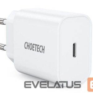 Adapteris Choetech  USB wall charger Type C PD 20W White