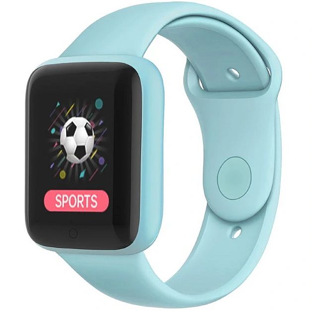 Fitnesa aproce iWear M7 Smart & Fit Watch with Full Touch 1.3'' IPS Media control / HR / Blood pressure / Social Light Blue