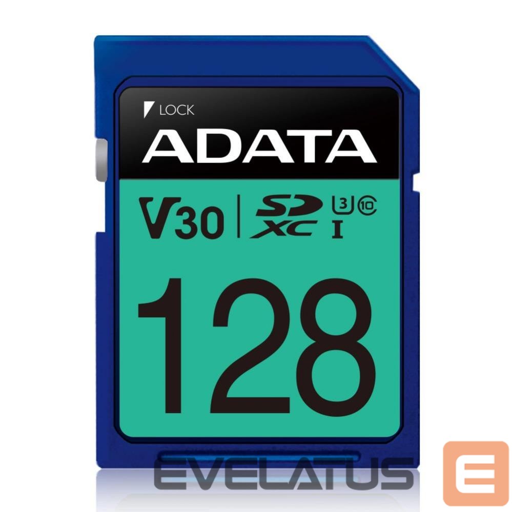 Cita datorprece ADATA MEMORY SDXC 128GB V30/ASDX128GUI3V30S-R