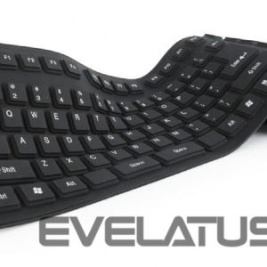 Datora tastatūra Gembird  KEYBOARD FLEXIBLE USB ENG/BLACK KB-109F-B 